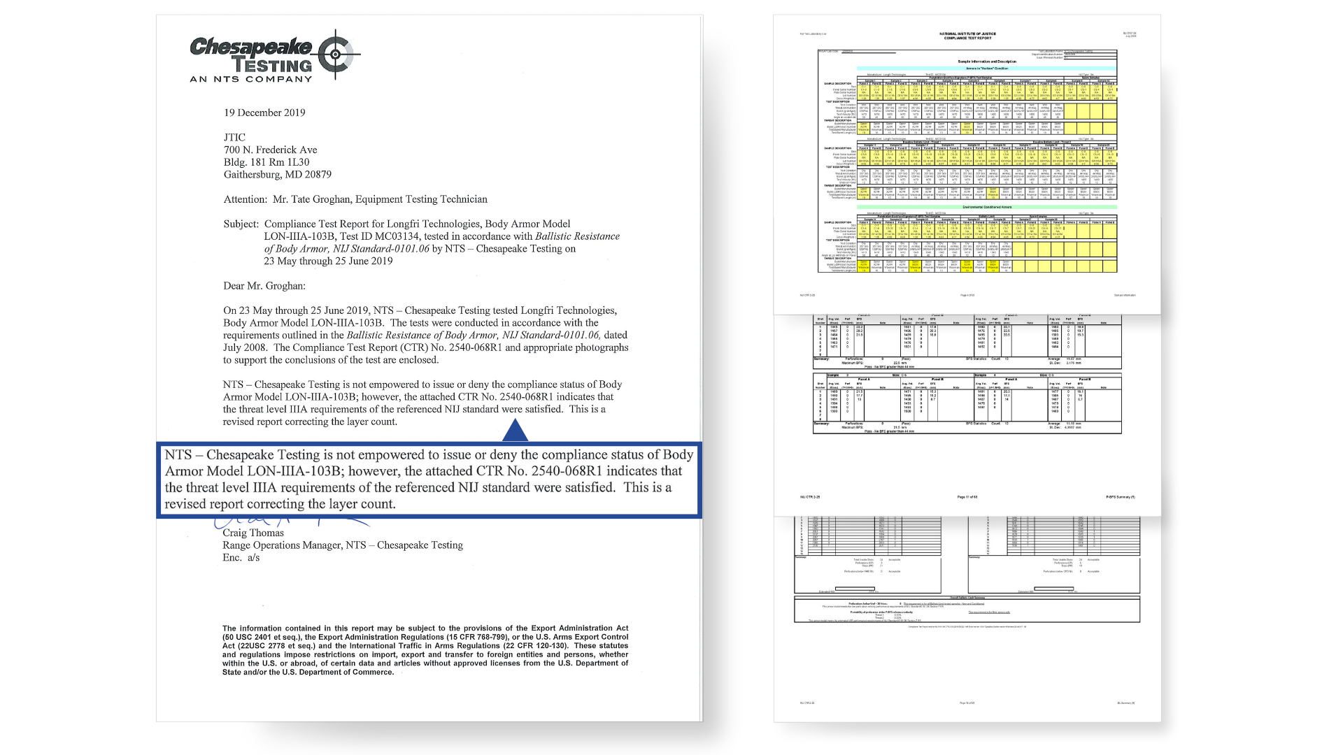 NIJ Tested and Certification