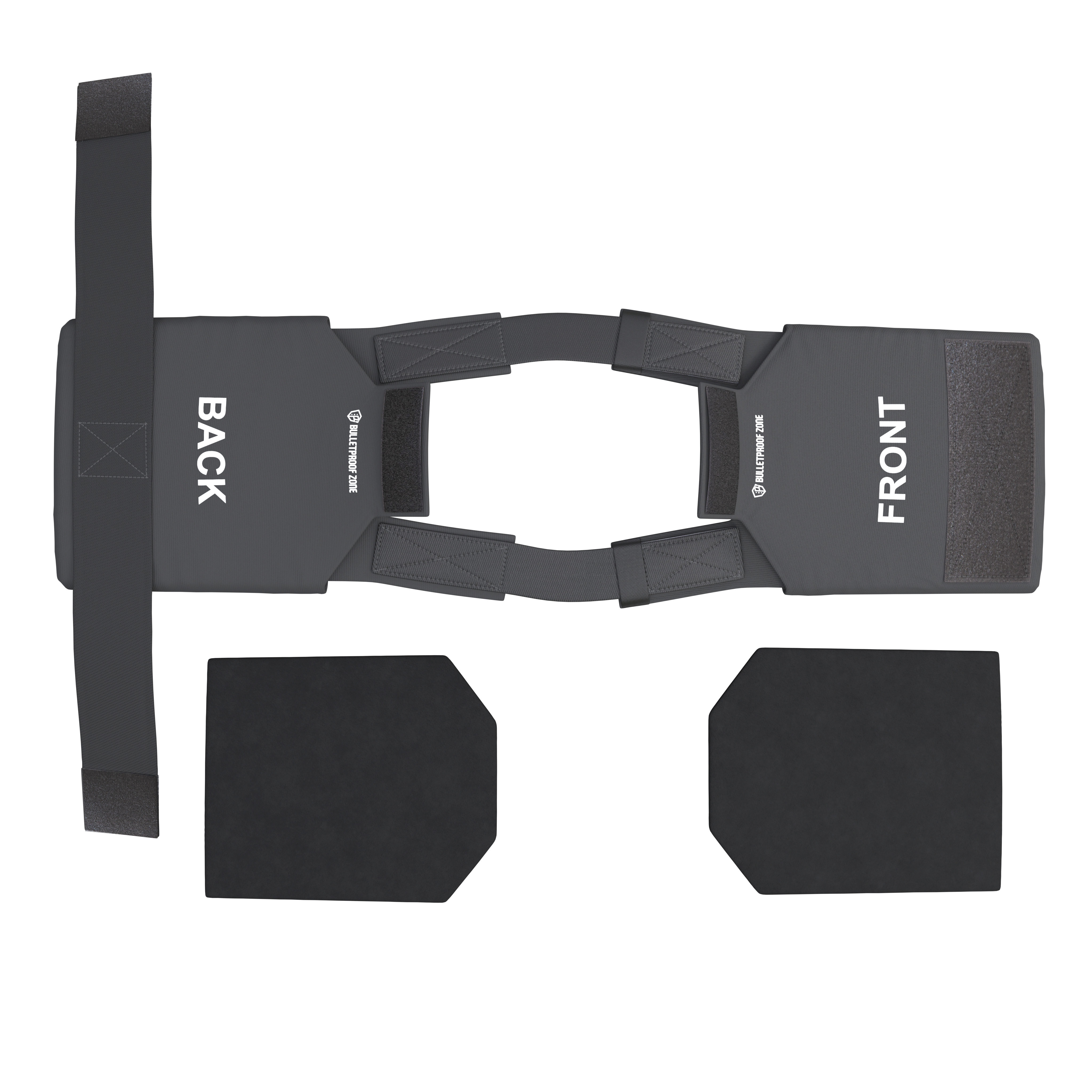 Bulletproof Zone ProtectVest : Fast & Easy NIJ Level IIIA Bulletproof Vest - Flatlay view